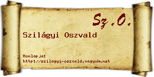 Szilágyi Oszvald névjegykártya